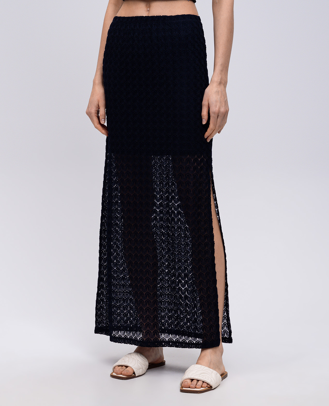 

Blue skirt with openwork pattern Twinset