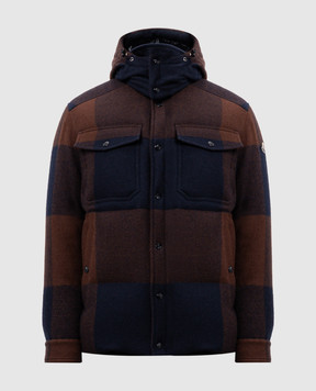 Moncler Ladurns brown down jacket made of wool J20911G000245980H
