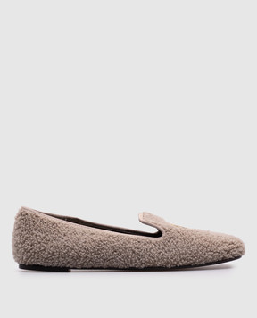 Brunello Cucinelli Ballerine in pelle di pecora grigia MZMKC2849