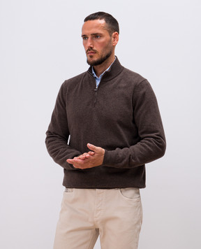 Cashmere&Whiskey Brown cashmere jumper MU8661312341R