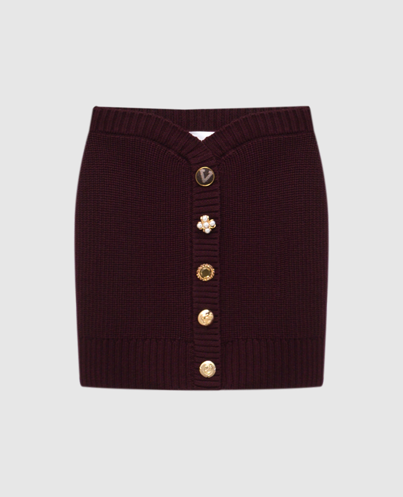 

Burgundy merino wool mini skirt Vetements
