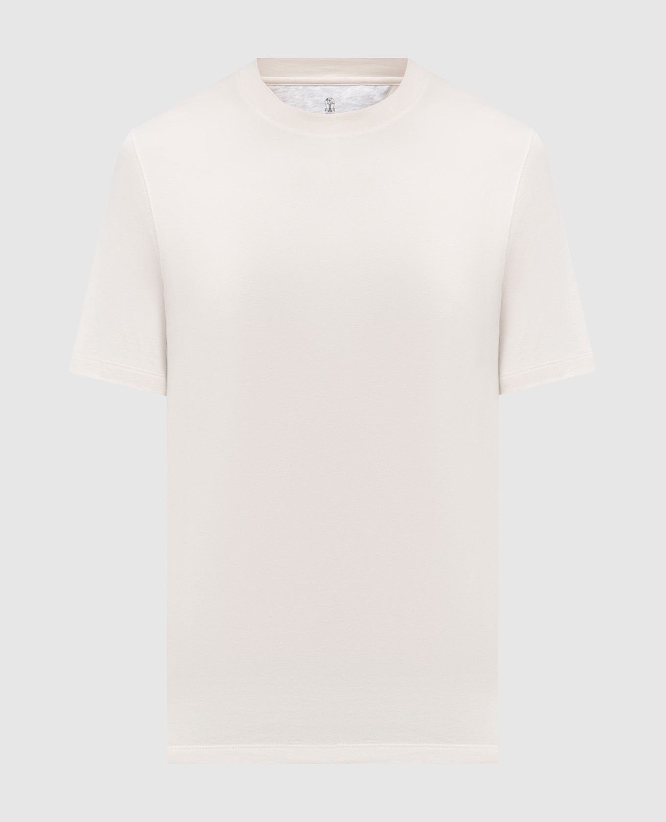 

Beige straight-cut T-shirt Brunello Cucinelli