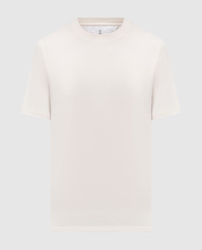 Brunello Cucinelli Beige straight-cut T-shirt M0B131308
