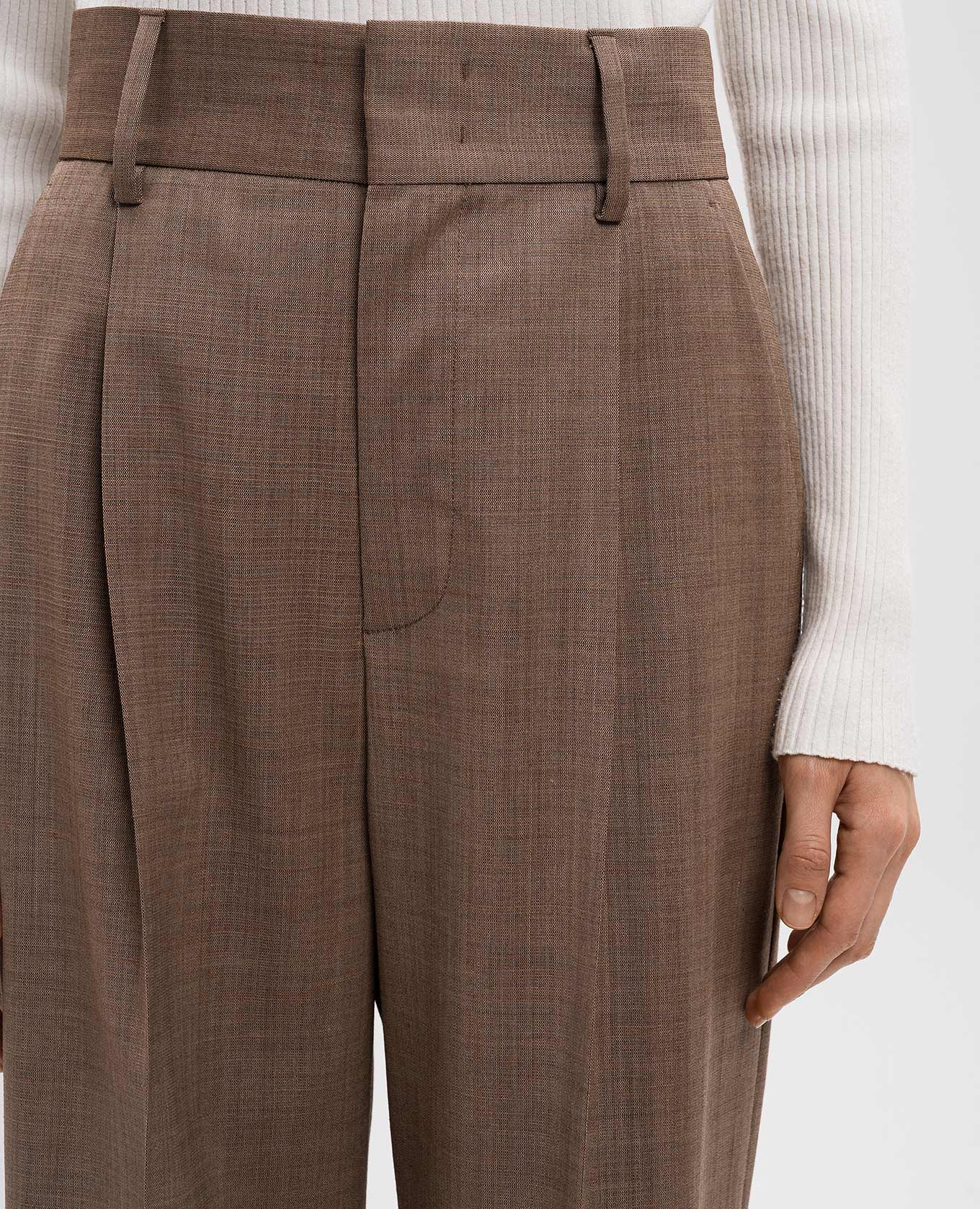 

Brown pants with wool and linen Philosophy di Lorenzo Serafini