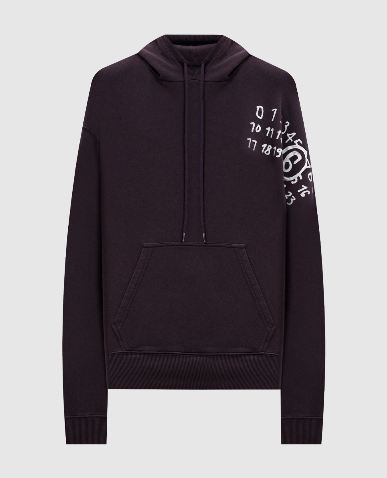 

Purple hoodie with logo print Maison Margiela MM6, Violet