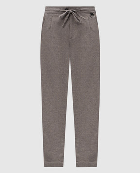 Officina 36 Gray patterned pants 245700016