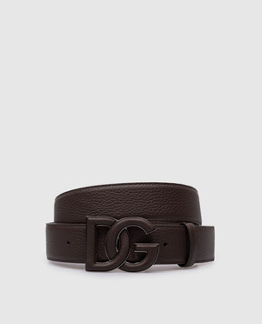 Dolce&Gabbana Brown leather strap with DG logo BC4675AT489