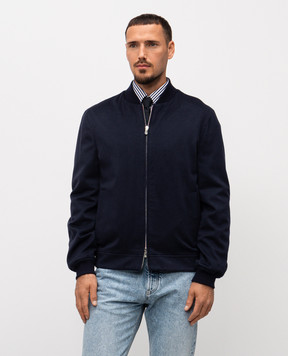 Brunello Cucinelli Blue cashmere bomber jacket MV4216550