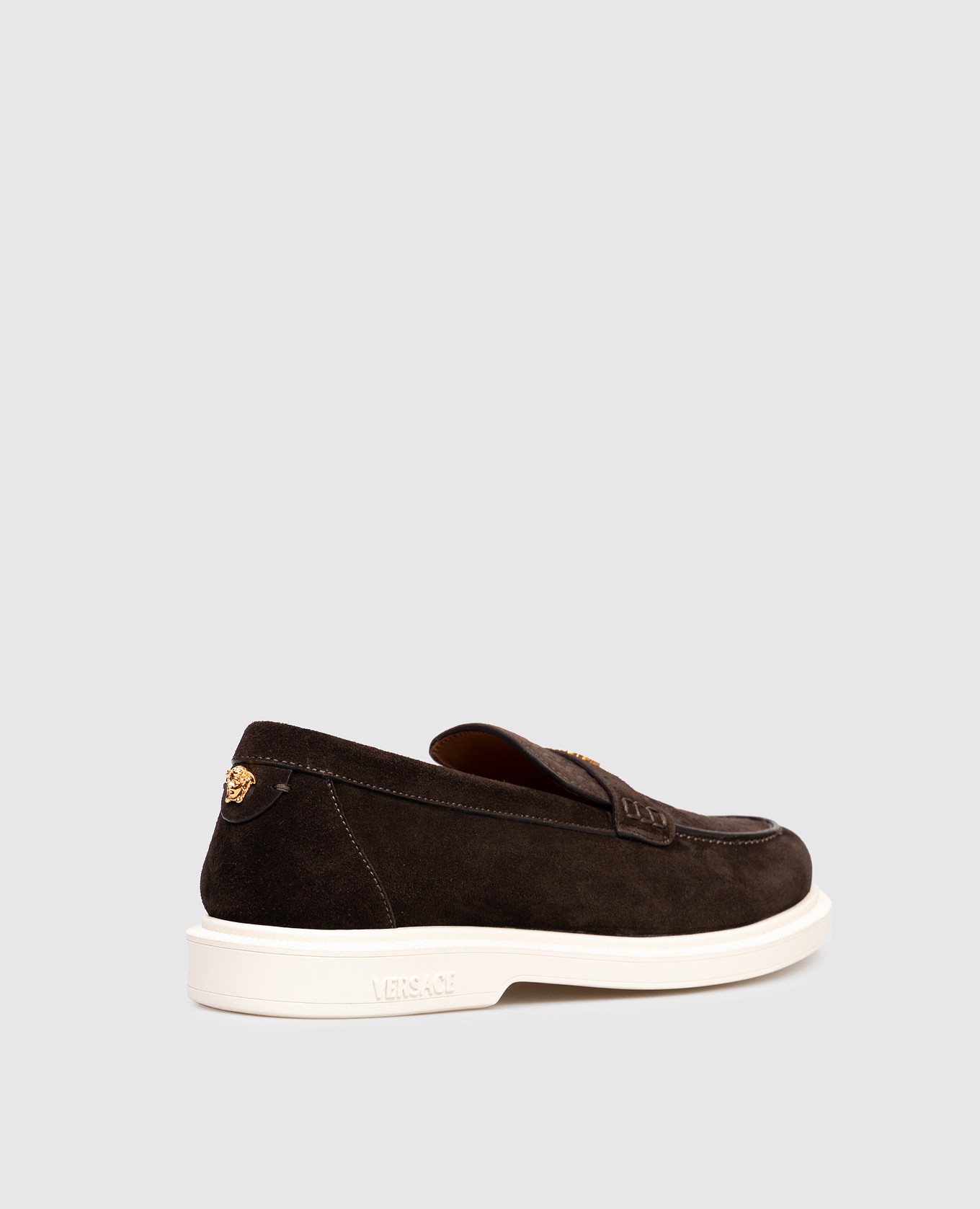 

Giuliano brown suede loafers Versace