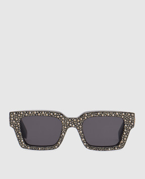 Off-White Virgil Gold Black Crystal Sunglasses OERI126C99PLA001