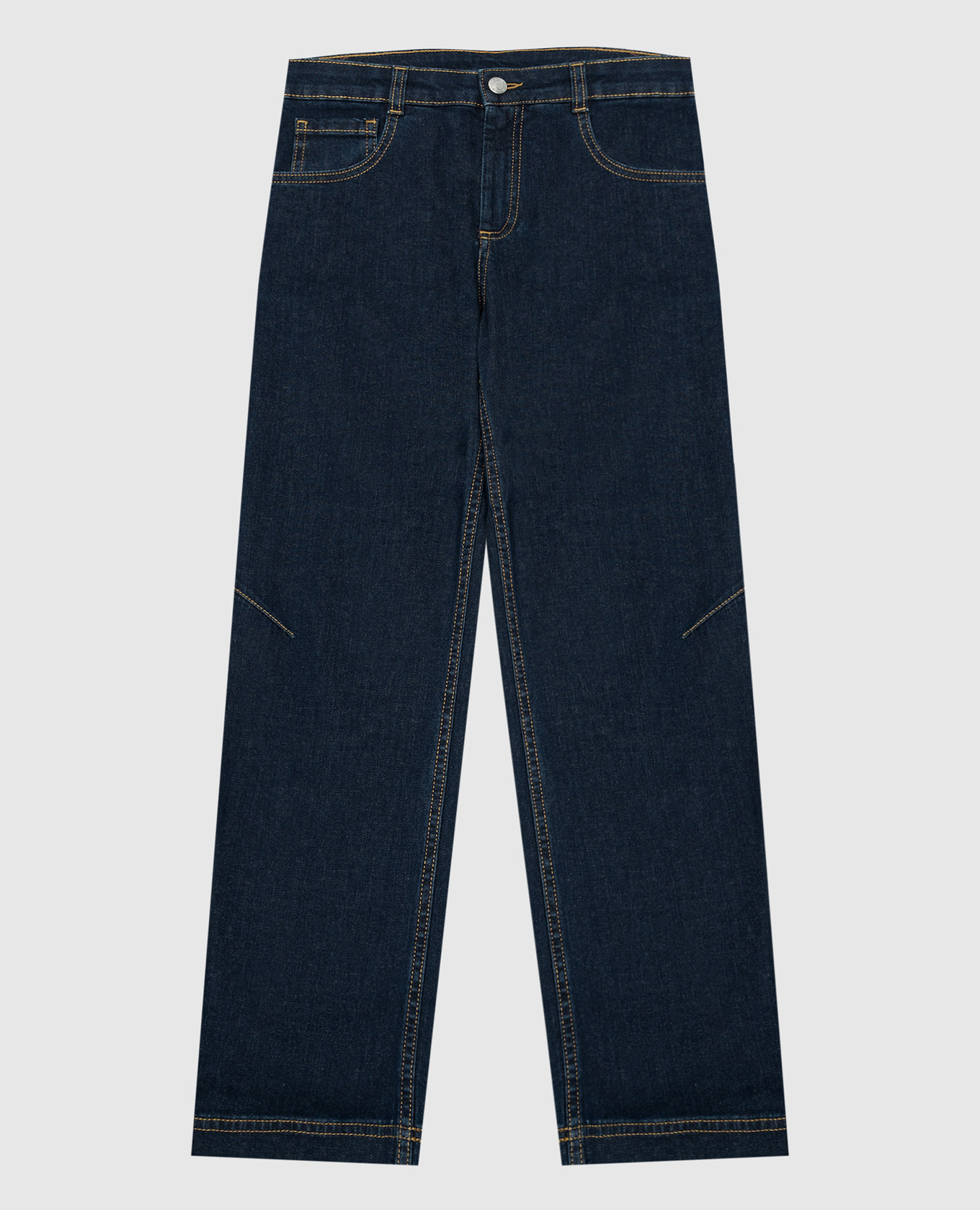 

Children's blue jeans with logo emblem embroidery Etro
