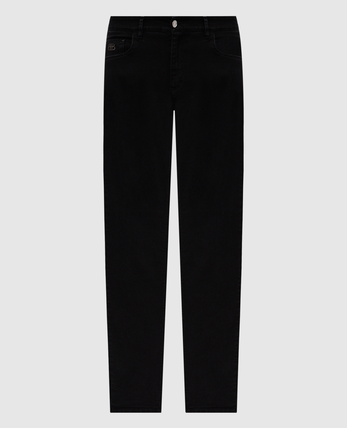 

Black jeans with logo Bertolo Cashmere