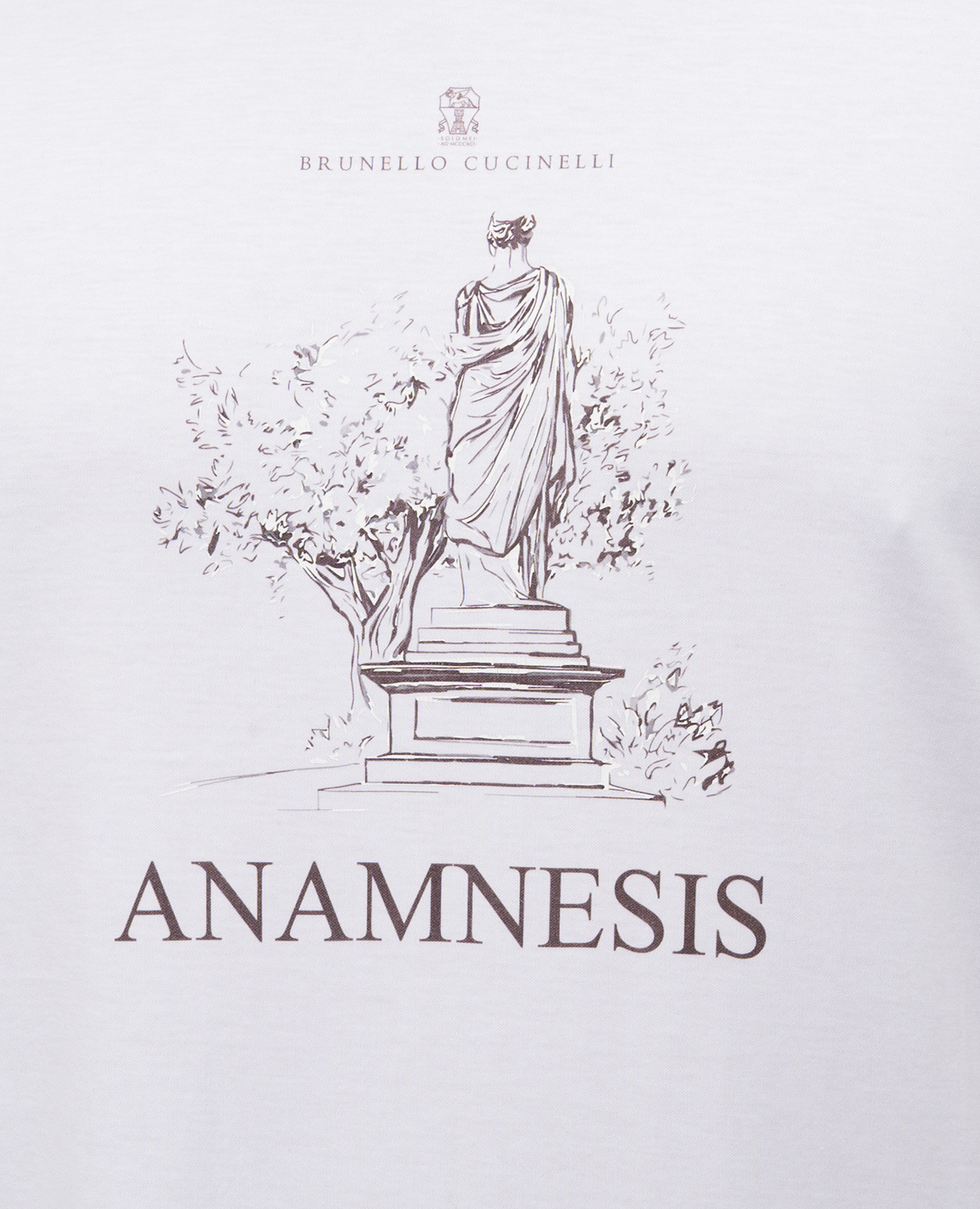 

White T-shirt with print Brunello Cucinelli
