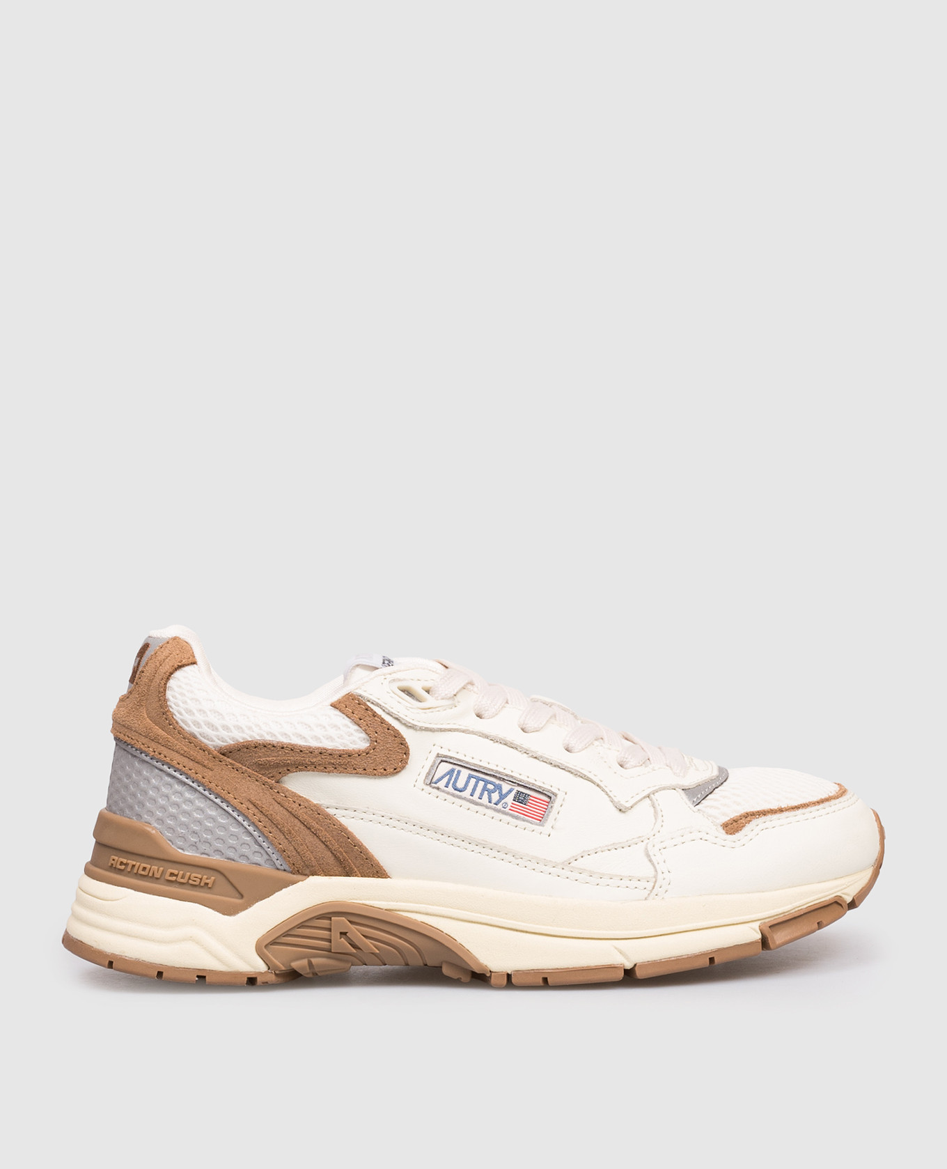 White Hyperway combination sneakers AUTRY