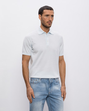 Brunello Cucinelli Blue polo M29800125