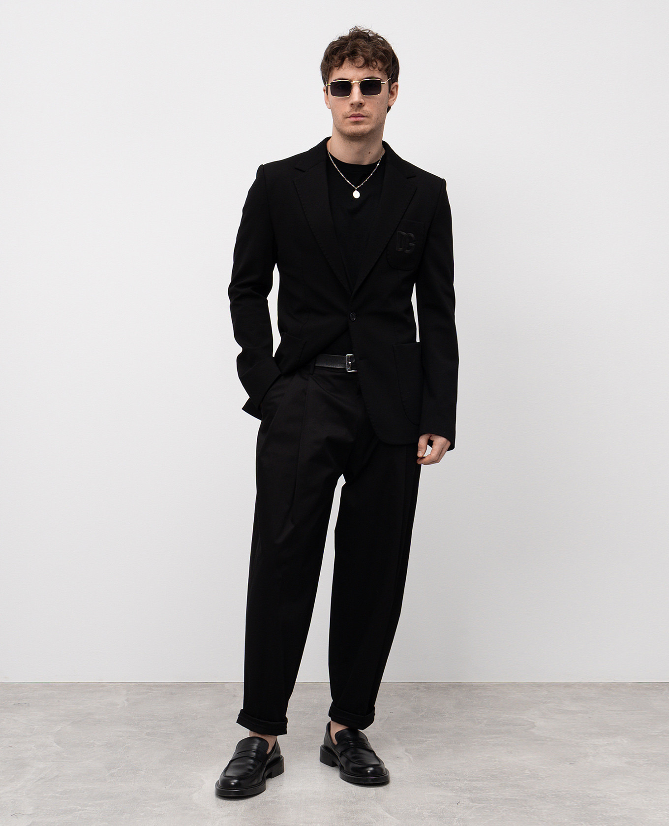 

Black blazer with DG logo monogram embroidery Dolce&Gabbana