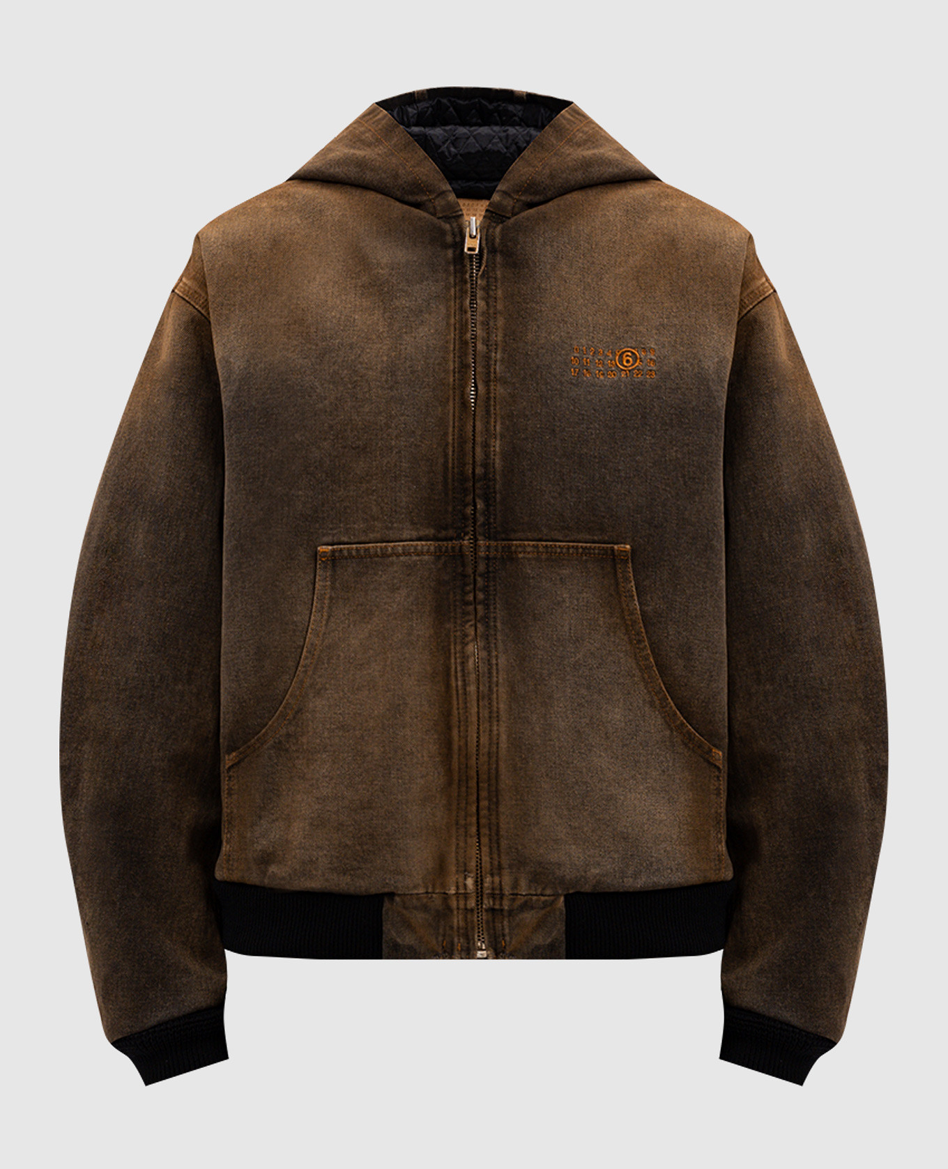 

Brown denim jacket with a hood Maison Margiela MM6