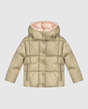 Moncler ENFANT Children's green down jacket with logo patch K29511A00018597YF