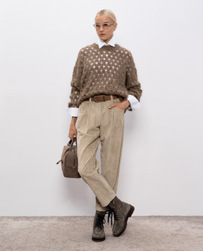 Brunello Cucinelli Beige corduroy pants MD574P8773