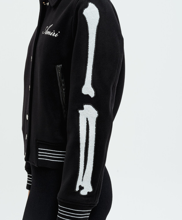 AMIRI - BONES black jacket with wool AWOUVY1008 - shop with