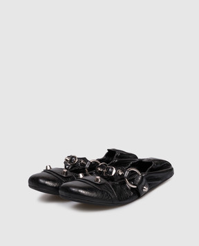 Balenciaga Black leather ballet flats 828095WAD4Y