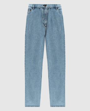 Magda Butrym Blue jeans with logo patch DENIM04PANTS147724