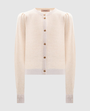 Twinset Beige wool and cashmere cardigan 252TP3583