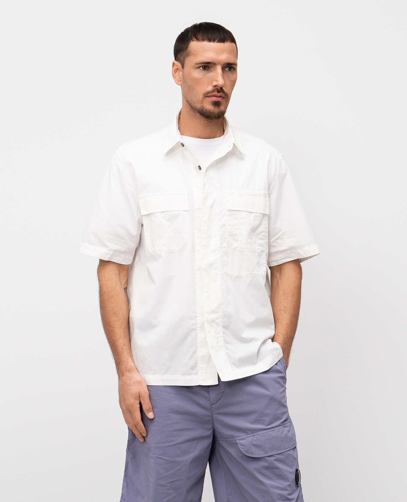 

White shirt with logo C.P. Company