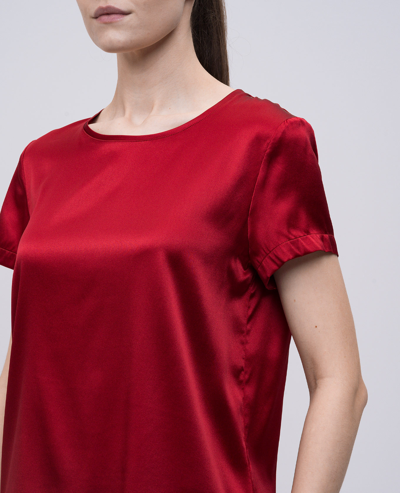 

Burgundy silk top Solotre