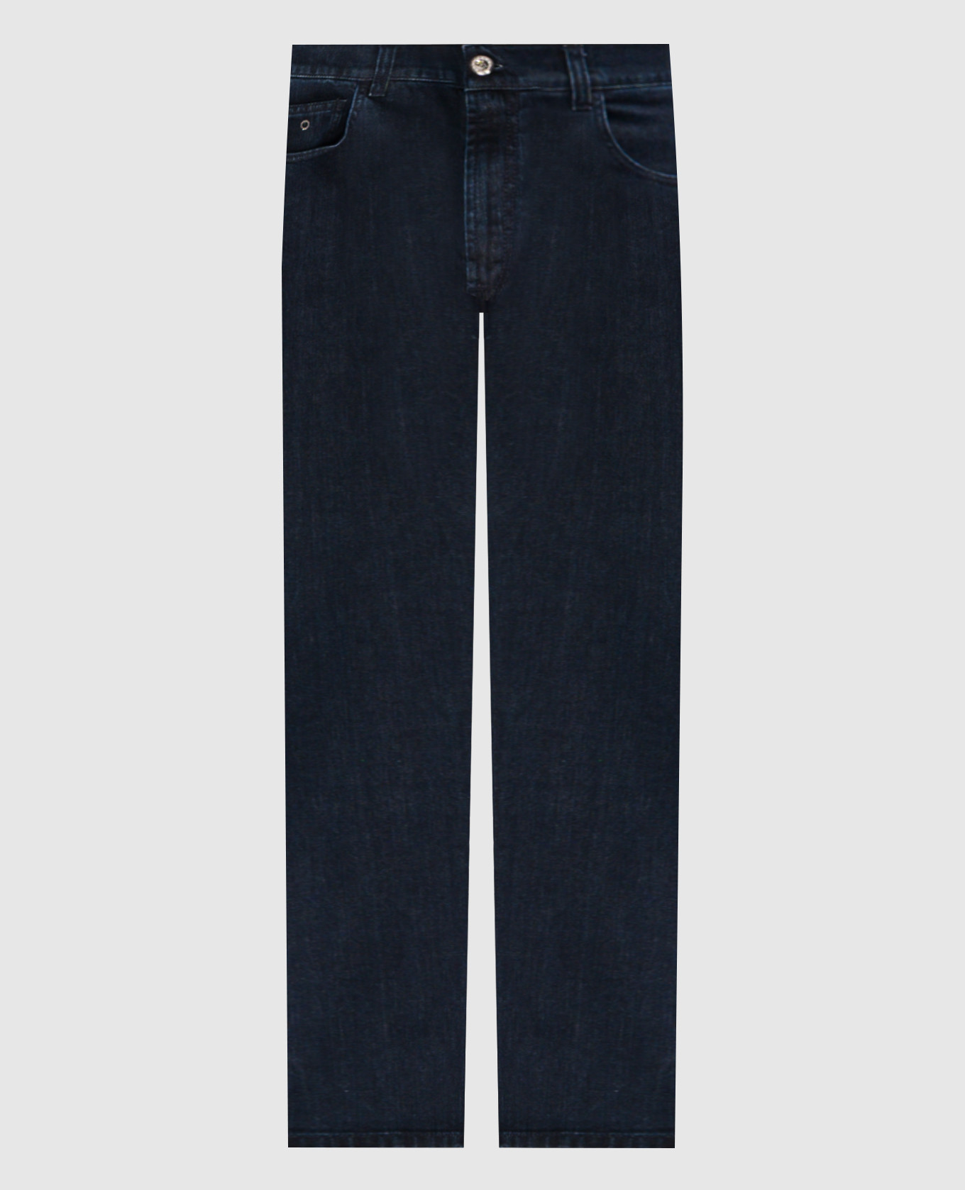 Blue jeans with branded patch Stefano Ricci