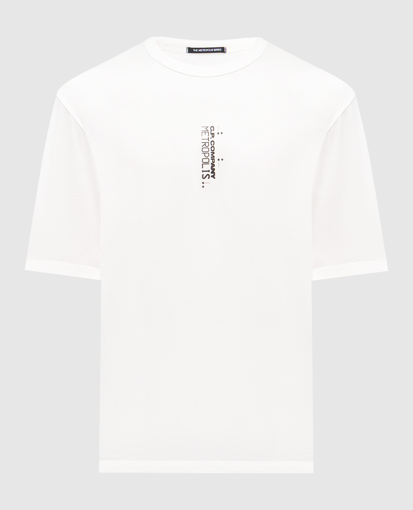 White T-shirt with contrast logo print C.P. Company