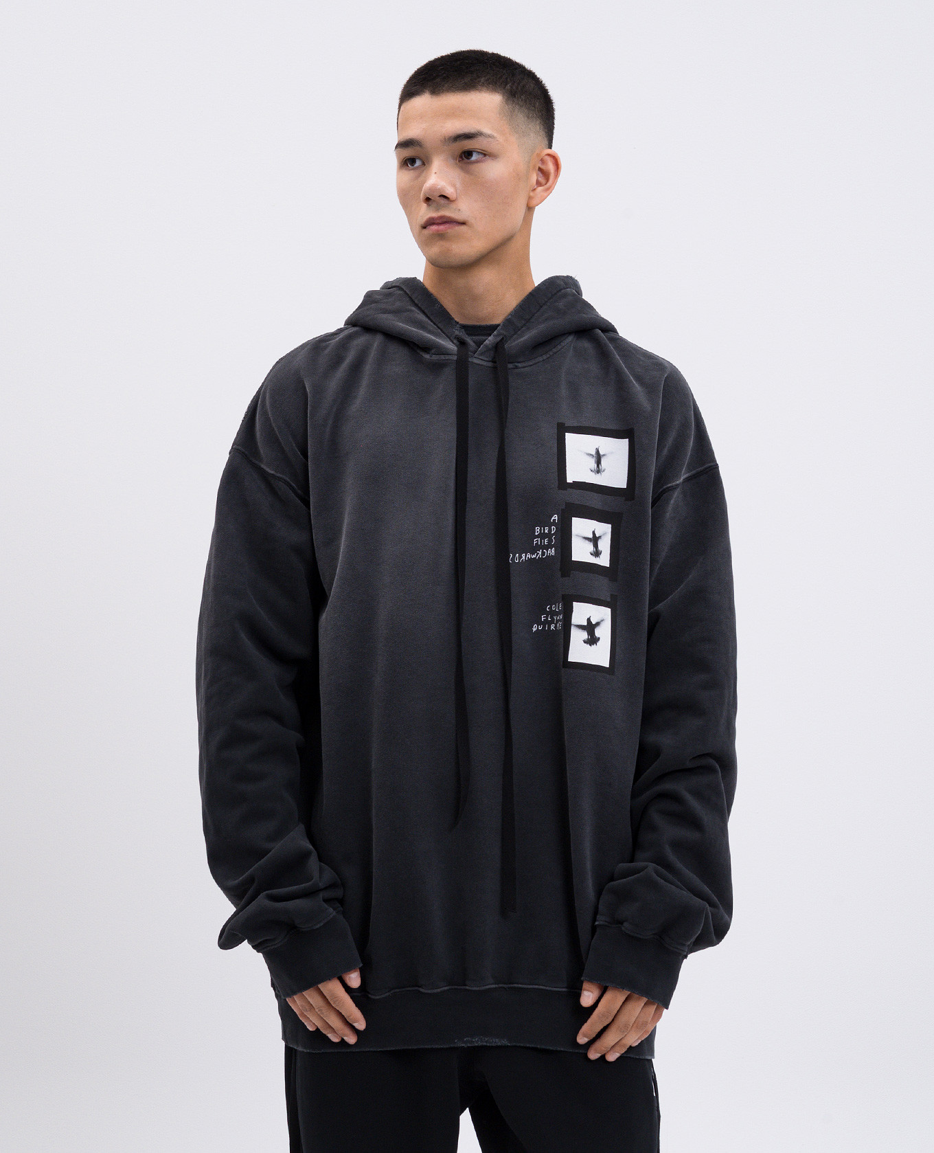 

Ollie black printed hoodie Ann Demeulemeester