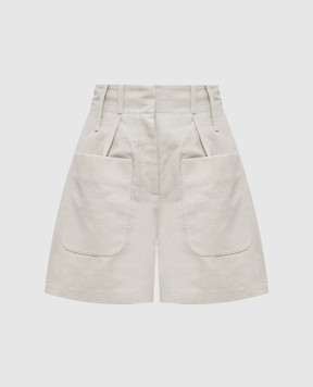 CO Gray shorts made of wool and hemp 5986STWH