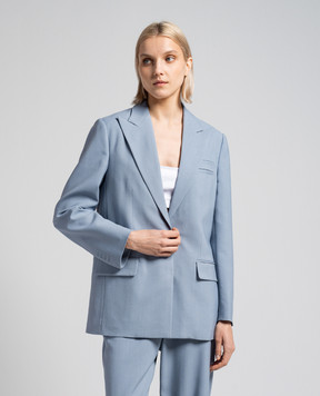 PROENZA SCHOULER Blue Devon wool jacket R2422003AY179