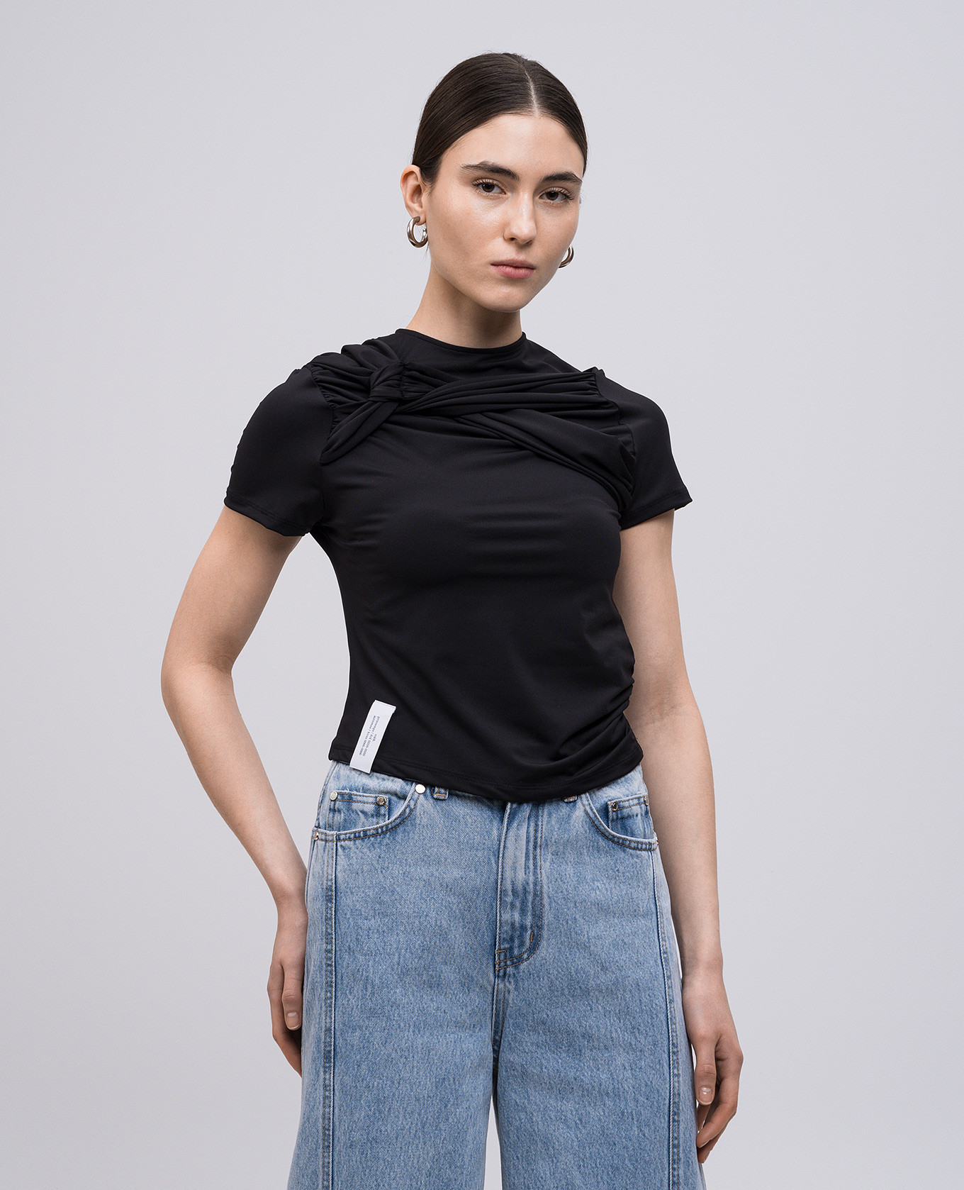 

Black top with logo Rokh