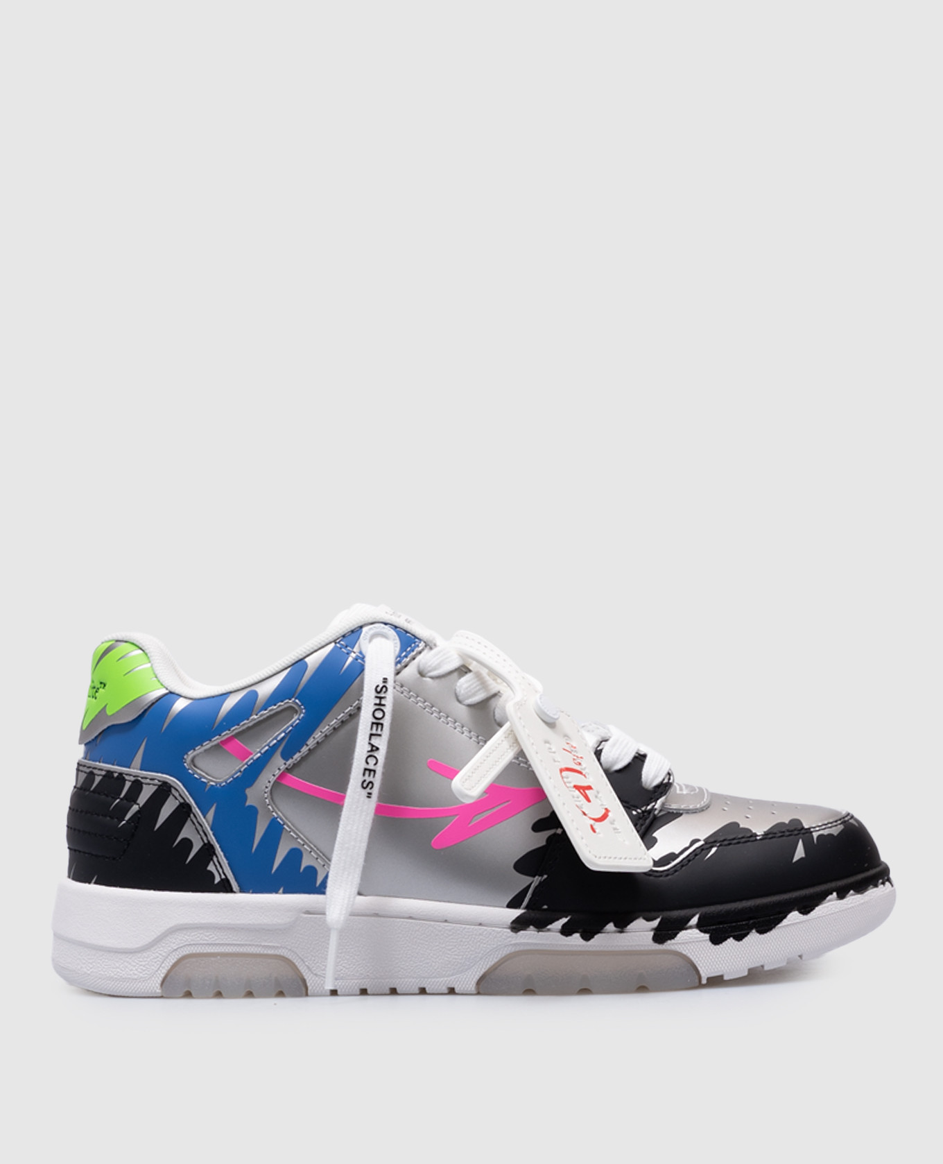 

Out Of Office Silver Leather Sneakers Off-White