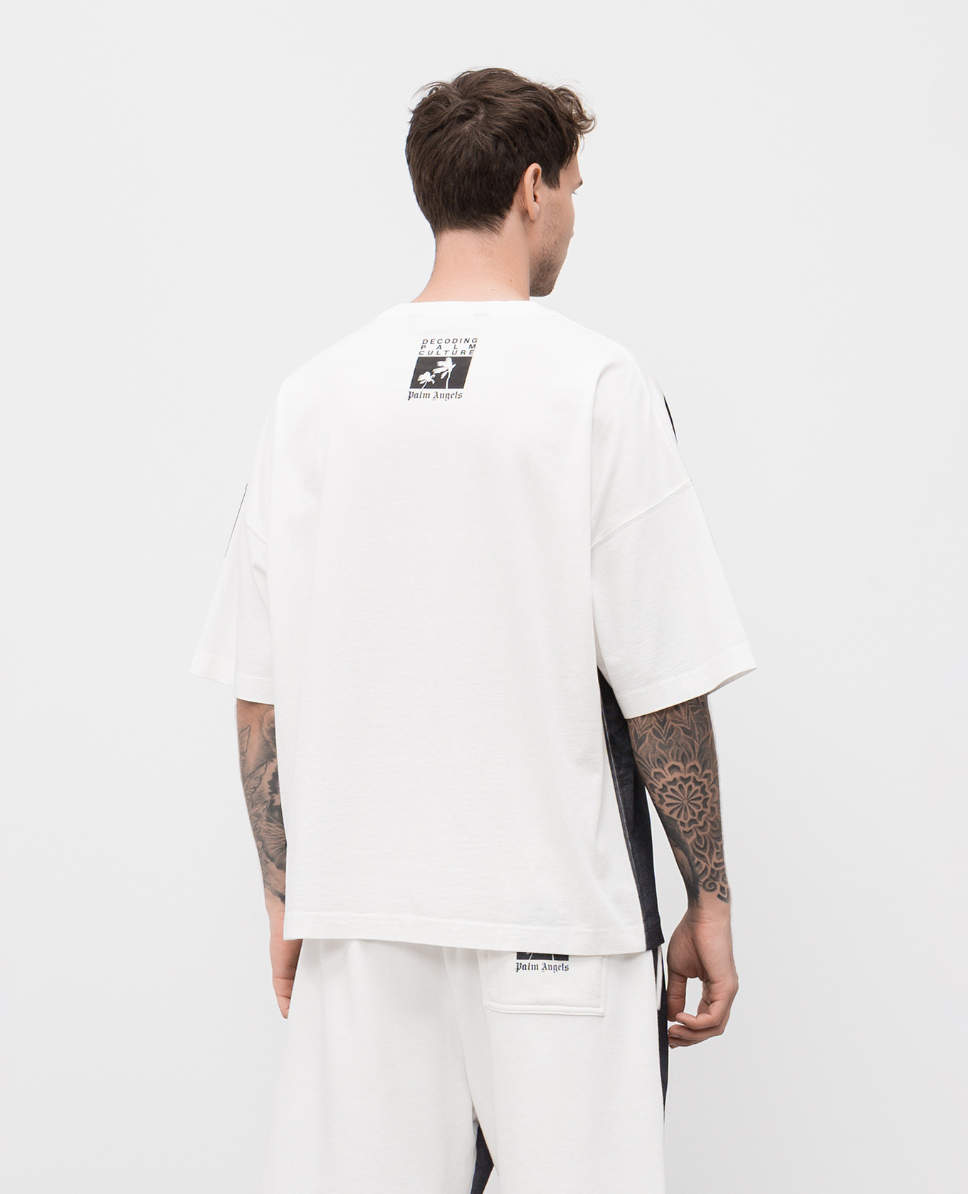 

White T-shirt with print Palm Angels
