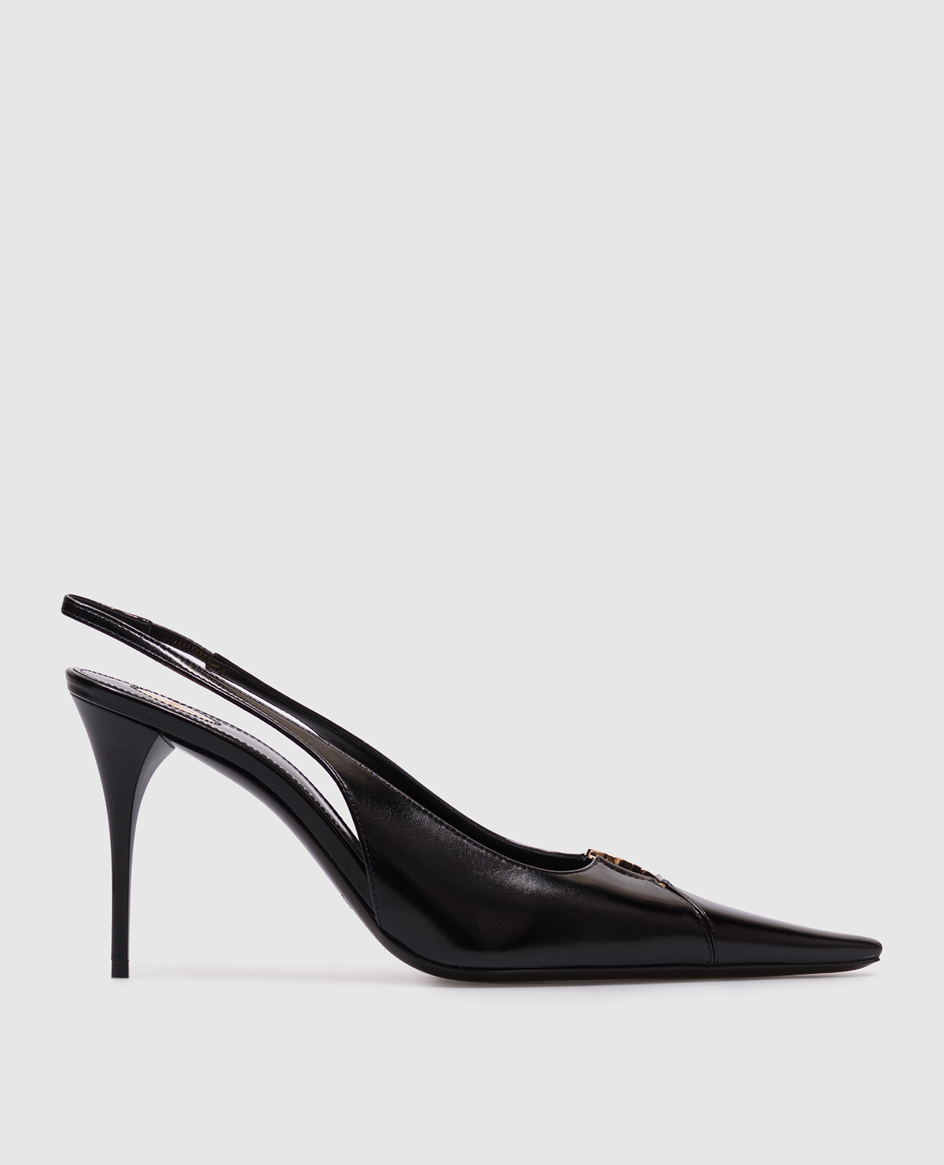 

Black leather slingbacks Babylone Saint Laurent