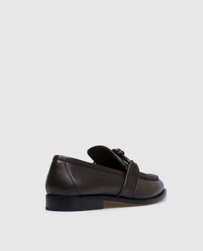 Bottega Veneta Astaire brown leather loafers 796445V4R30