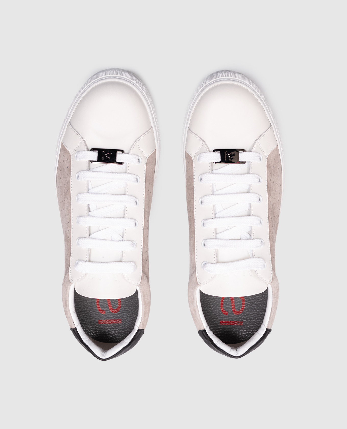 

Gray suede sneakers with perforations ISAIA, Beige