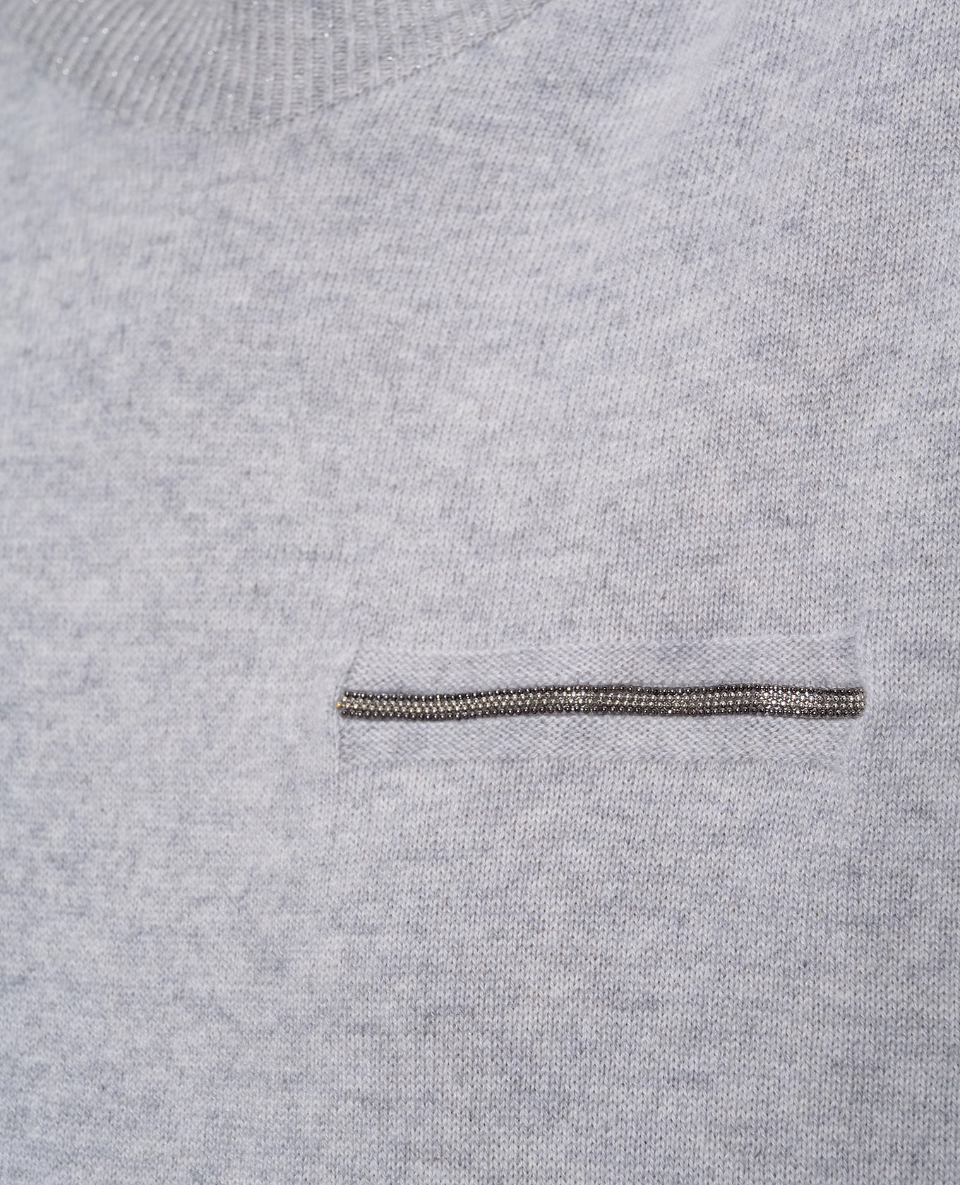 

Gray cashmere jumper with monil chain Peserico, Grey