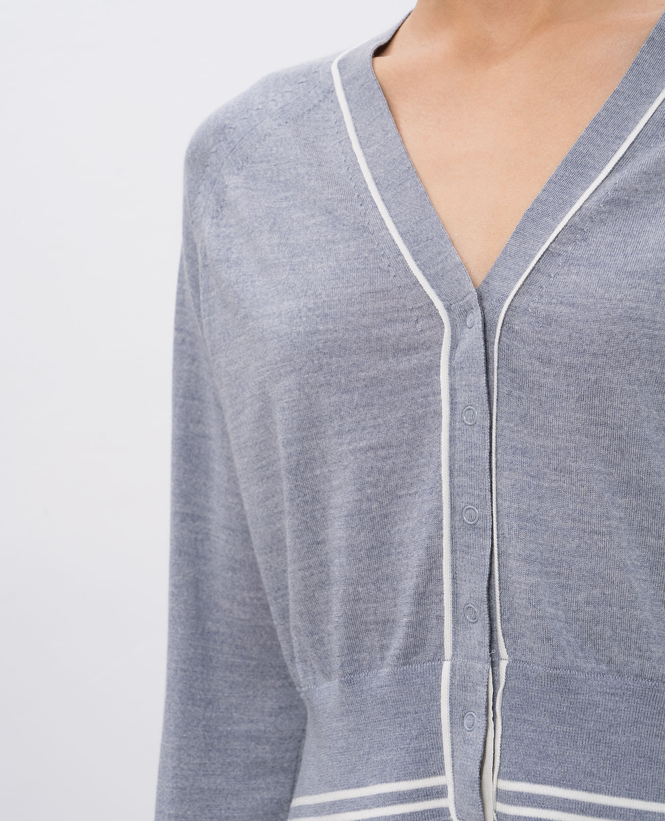 

Grey wool cardigan with layering effect 3.1 Phillip Lim