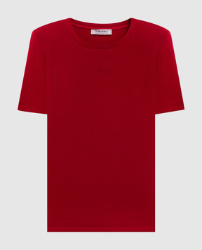 Max Mara TUBO red T-shirt with logo embroidery TUBO