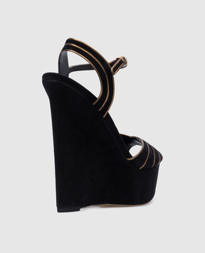 Brian Atwood Black suede sandals AXELVEL