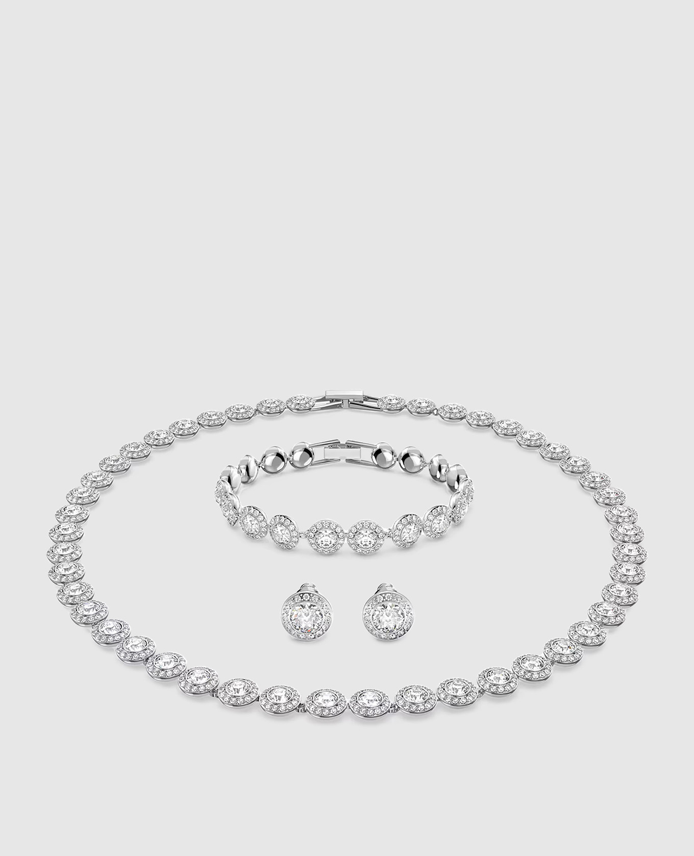 

Una Angelic silver set with crystals Swarovski