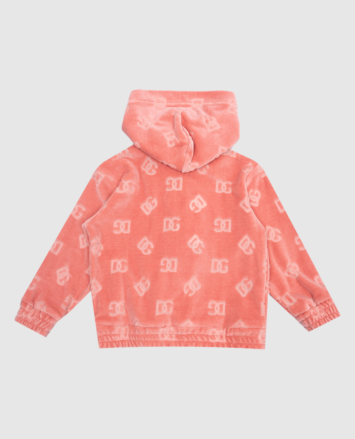

Children's pink velvet sports jacket with monogram logo pattern Dolce&Gabbana