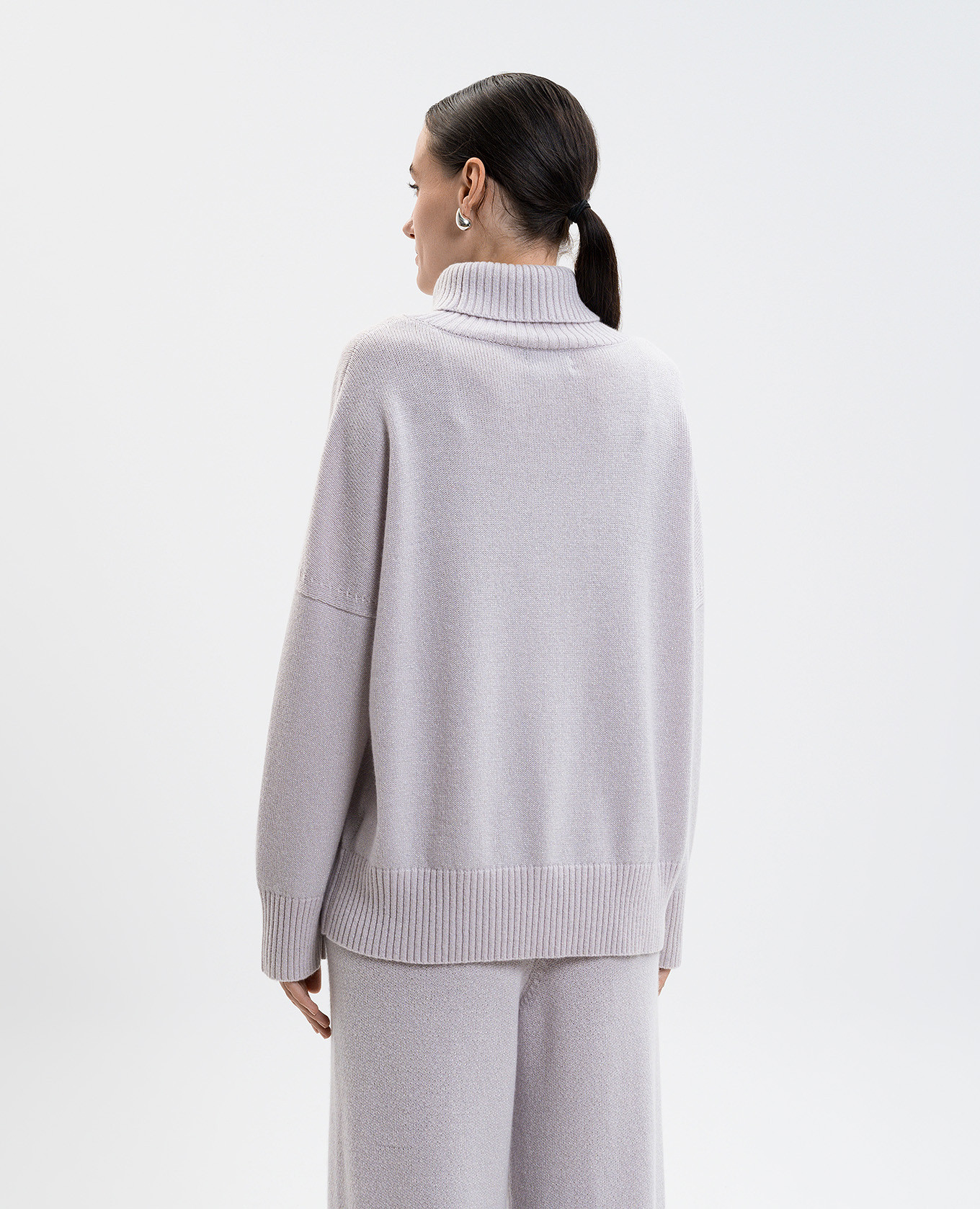

Grey Malaga cashmere sweater with lurex Simonetta Ravizza