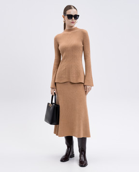 Twinset Brown wool and cashmere jumper 252TP3571