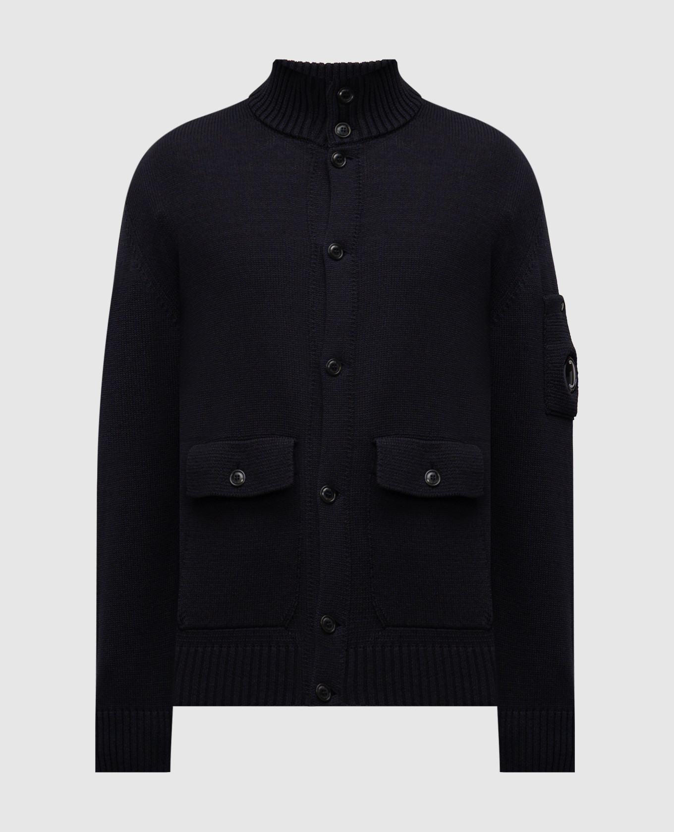

Blue cardigan with logo C.P. Company