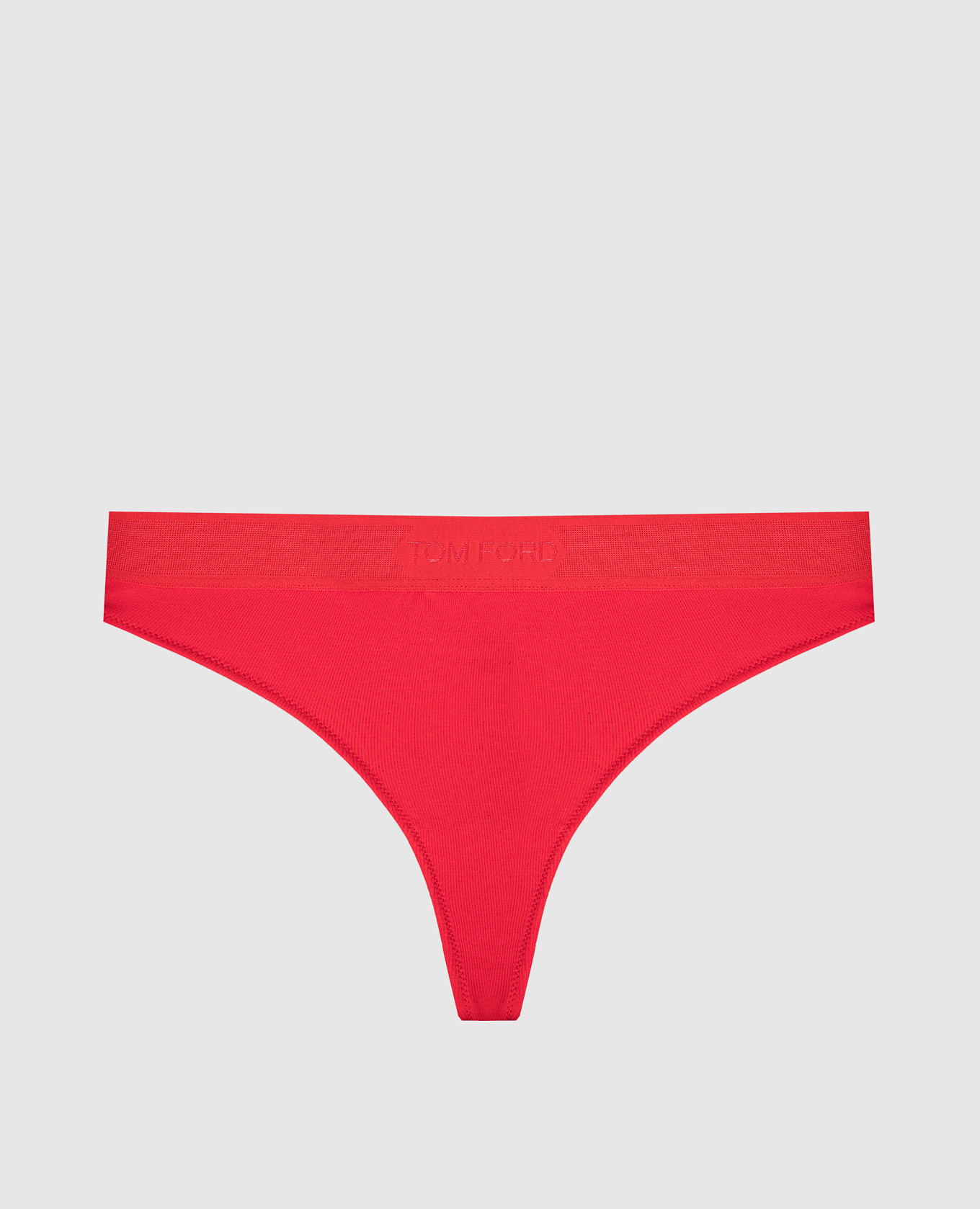 Red thong panties with logo pattern Tom Ford